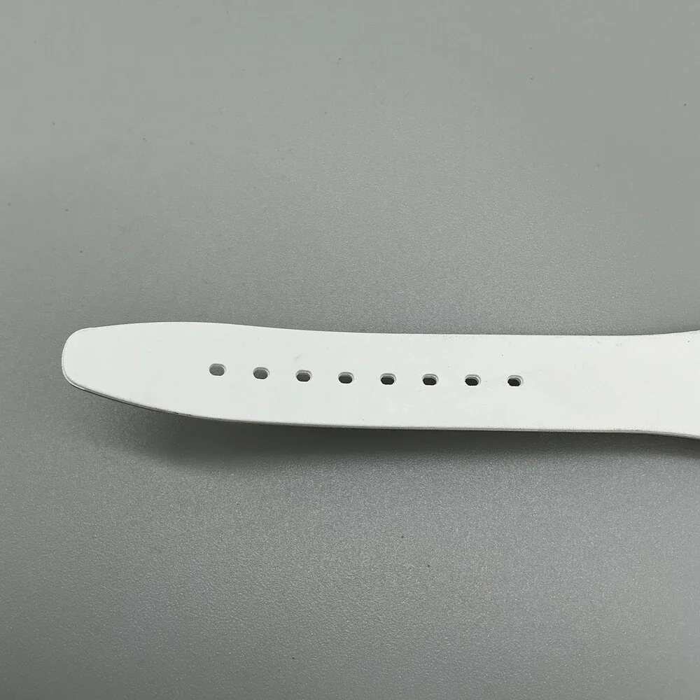Swatch Womens Watch 34mm Spot White Skeleton Dial Silicone Swiss